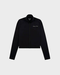 Sporty and Rich Syracuse Cropped Full-zip Sport Jacket in black - women's jacket - view 4