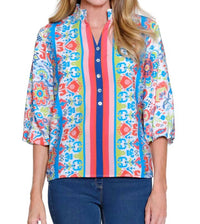 Multiples - 3/4 Puff Sleeve Top