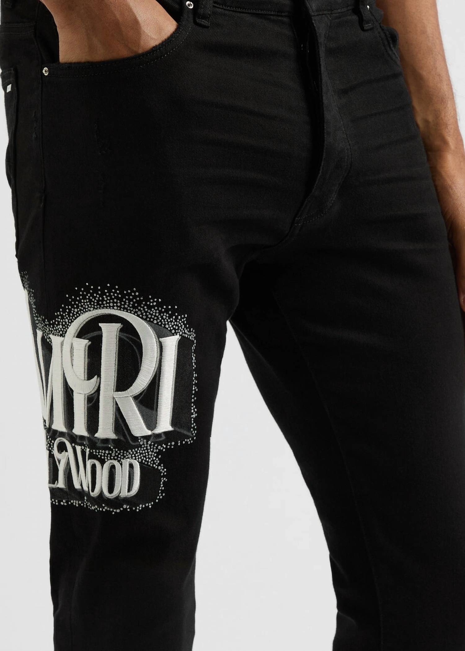 Amiri - Credits Crystal Skinny Jeans