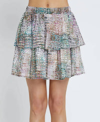 Meet Me In Santorini - Ruffled Mini Skirt
