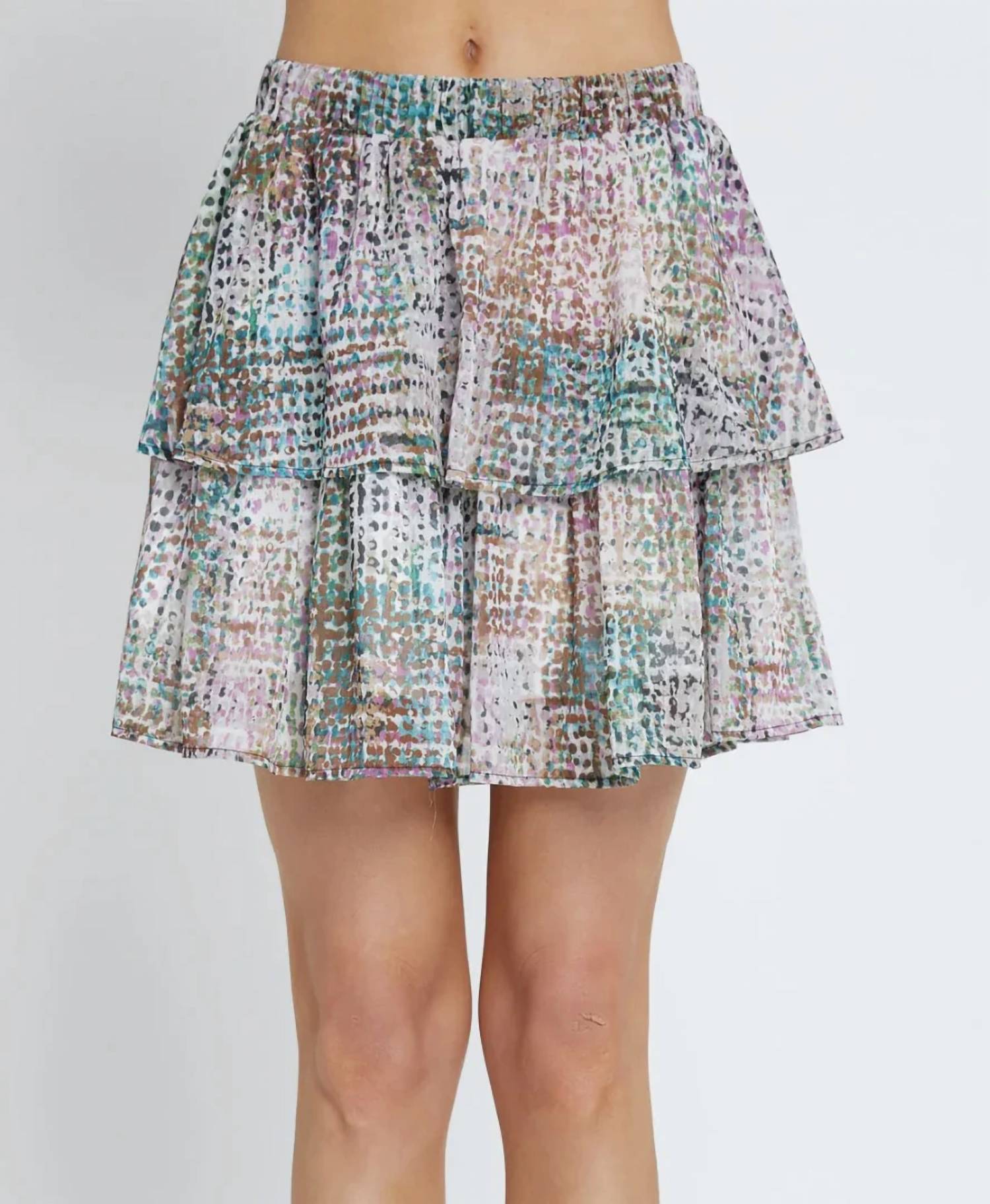 Meet Me In Santorini - Ruffled Mini Skirt