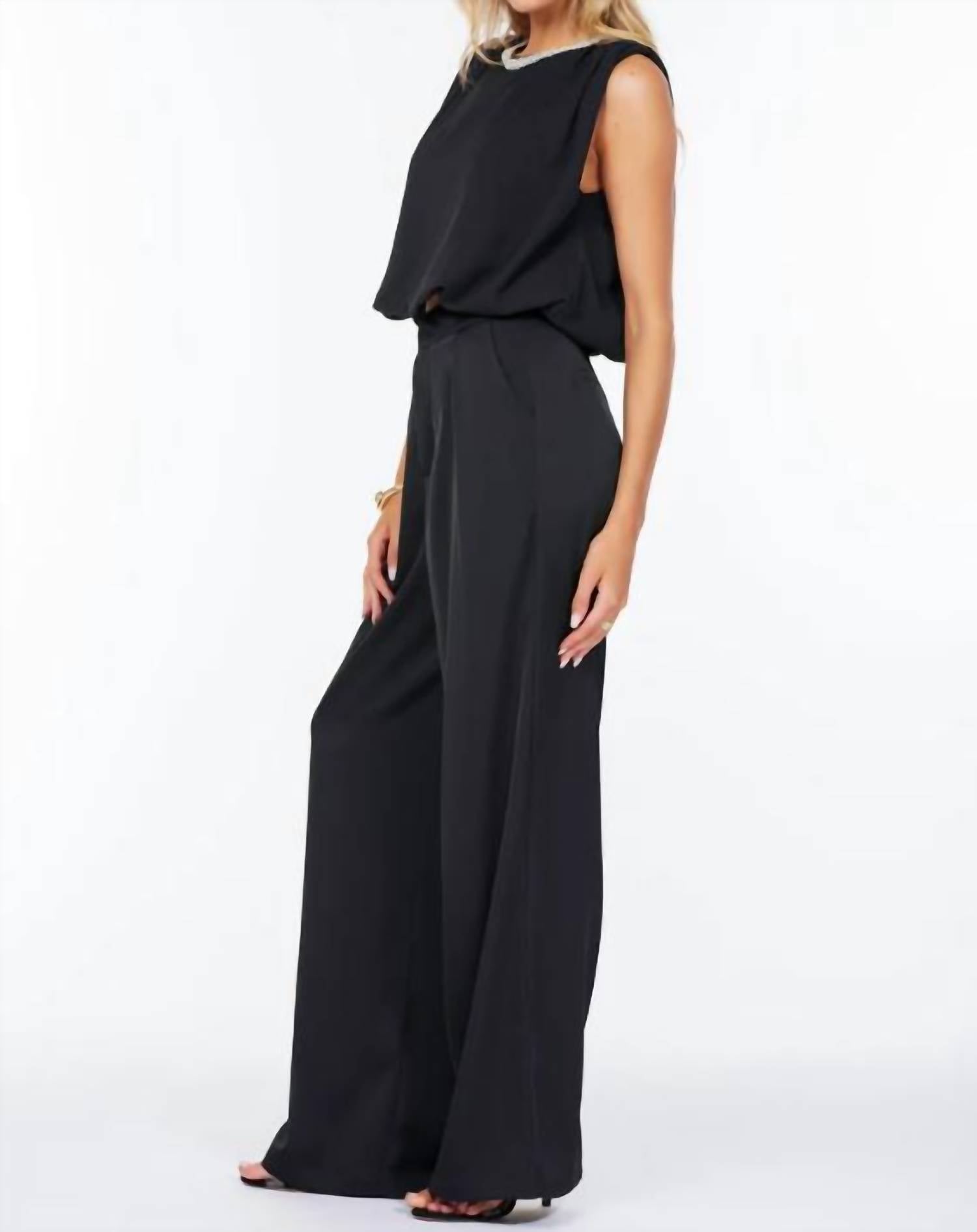 bishop + young Monroe Wide Leg Pants in black - women's pants