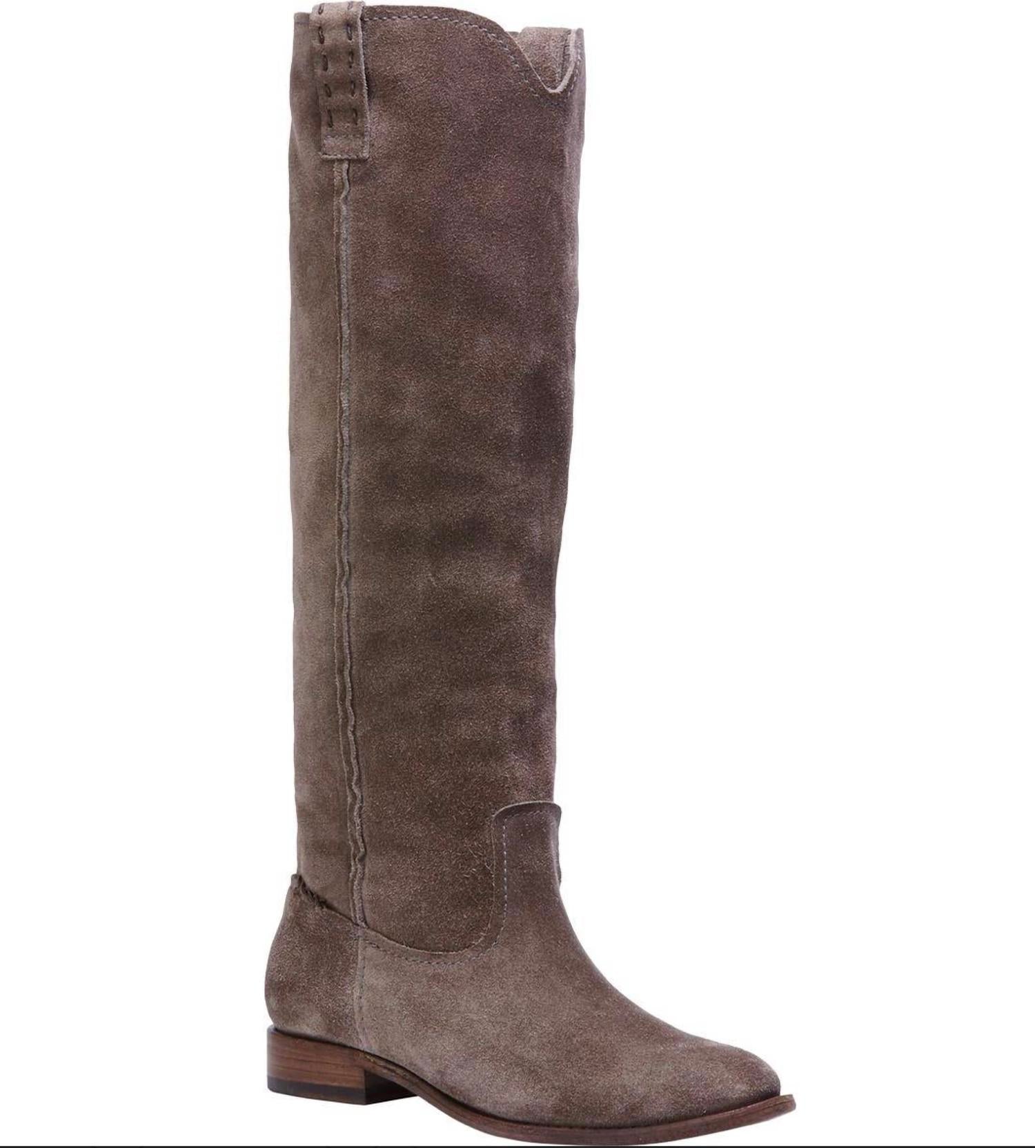 Frye Women's Tall Suede Boot in taupe - women's shoe