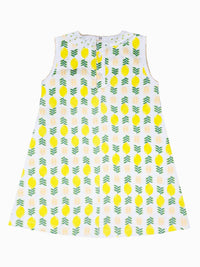 Little Threads - Girl's Lemonade Stand Pima Print A Line Dress