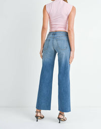 Just Black Denim - Slim Palazzo With Scissor Cut Jeans