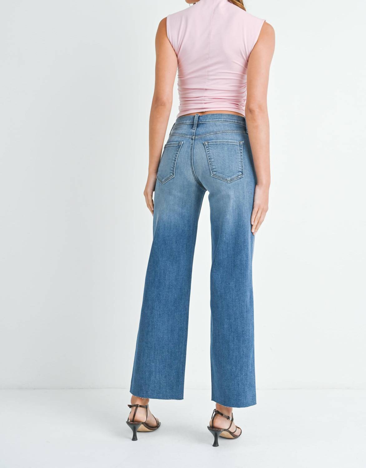 Just Black Denim - Slim Palazzo With Scissor Cut Jeans
