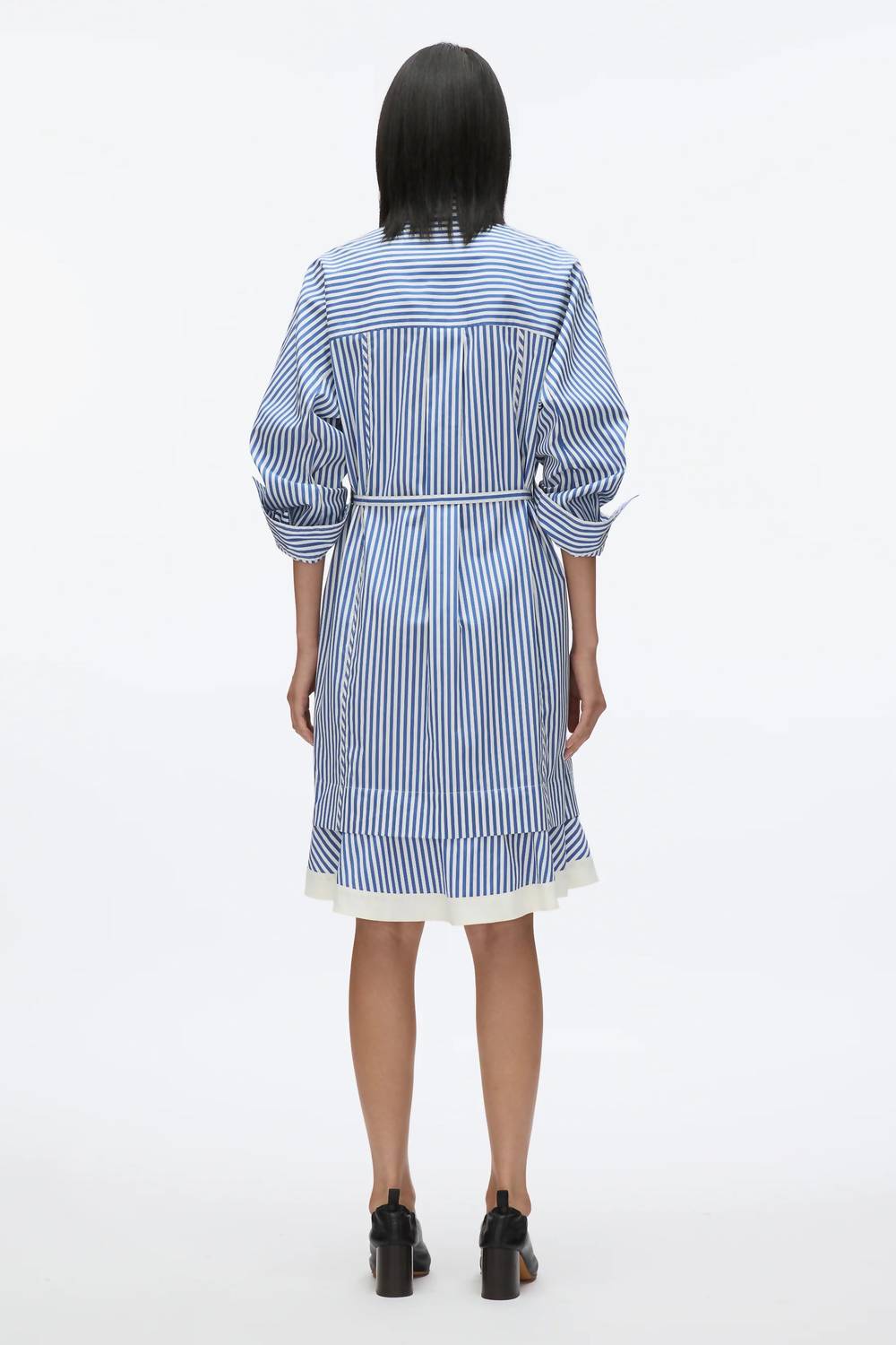 3.1 Phillip Lim - Striped Cascade-sleeves Shirt Dress