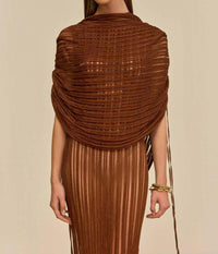 cult gaia Kaya Knit Dress in saddle - women's dress - view 4