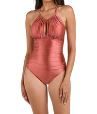 La Blanca - Earth Goddess High Neck Keyhole One Piece