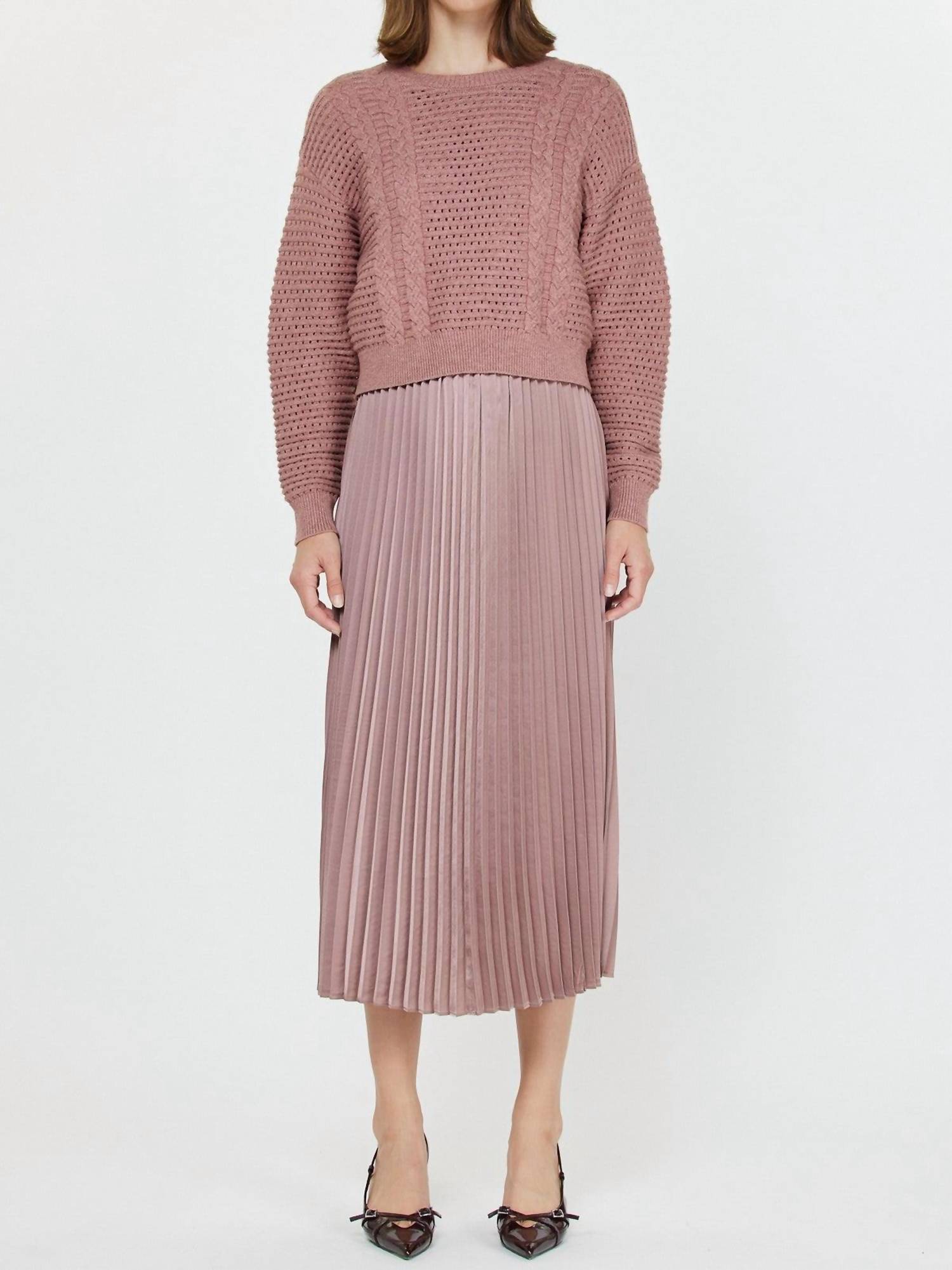 Current Air - PULLOVER SWEATER & PLEATED DRESS SETS