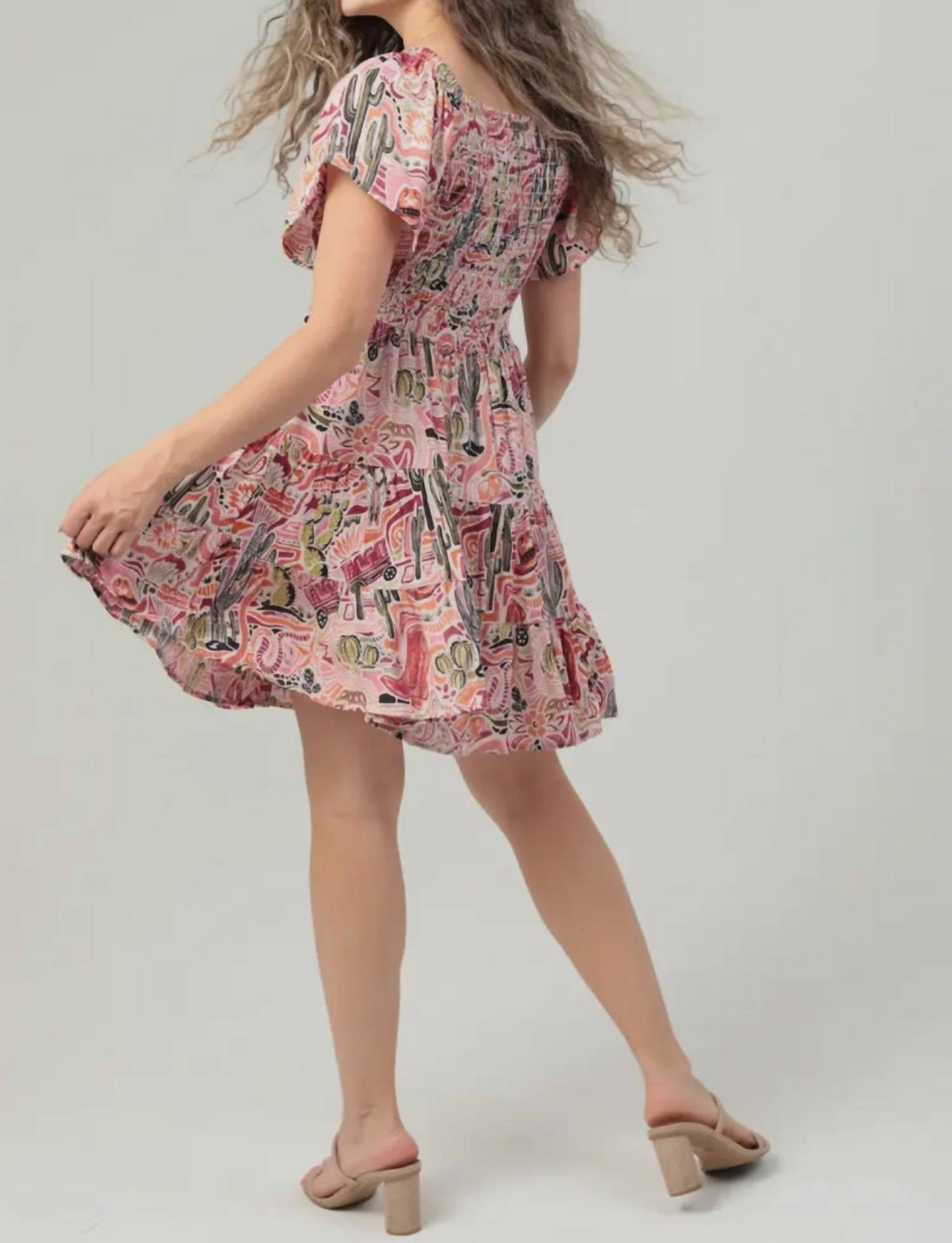 Angie - Ophelia Short Sleeve Smocked Doice Dress