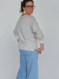 Hayden La - Knit Long Sleeve Striped Top