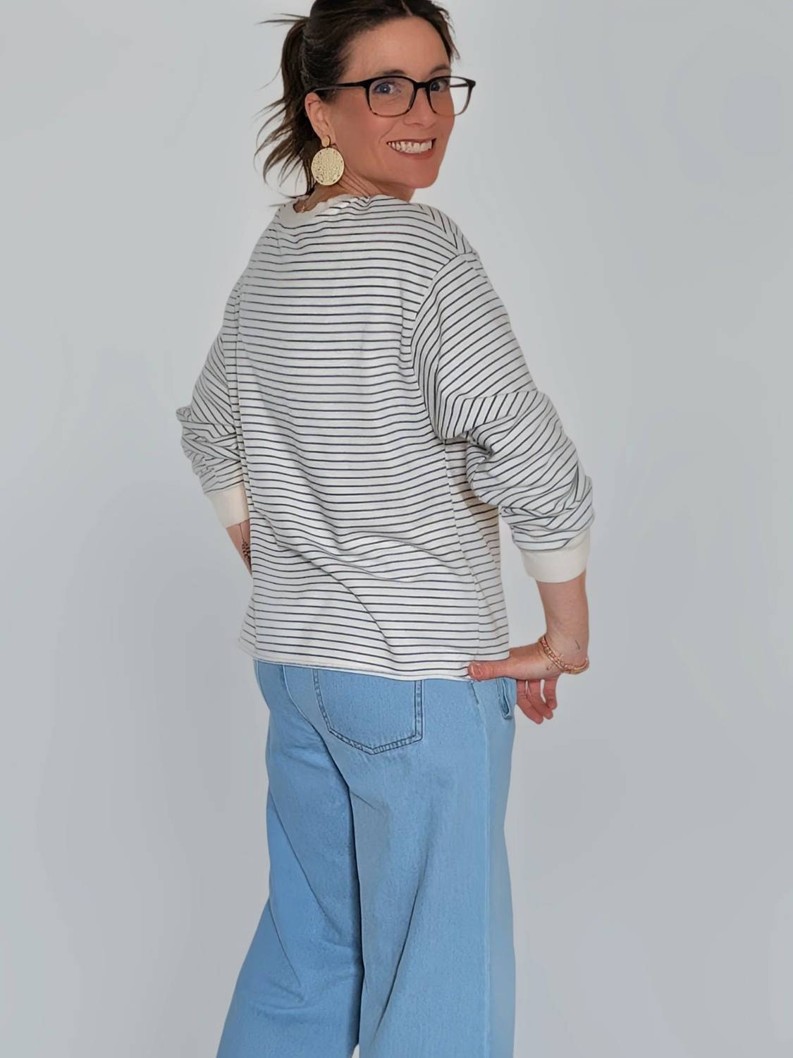 Hayden La - Knit Long Sleeve Striped Top