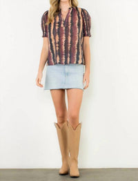 Thml - Tie Dye Stripe V-neck Top