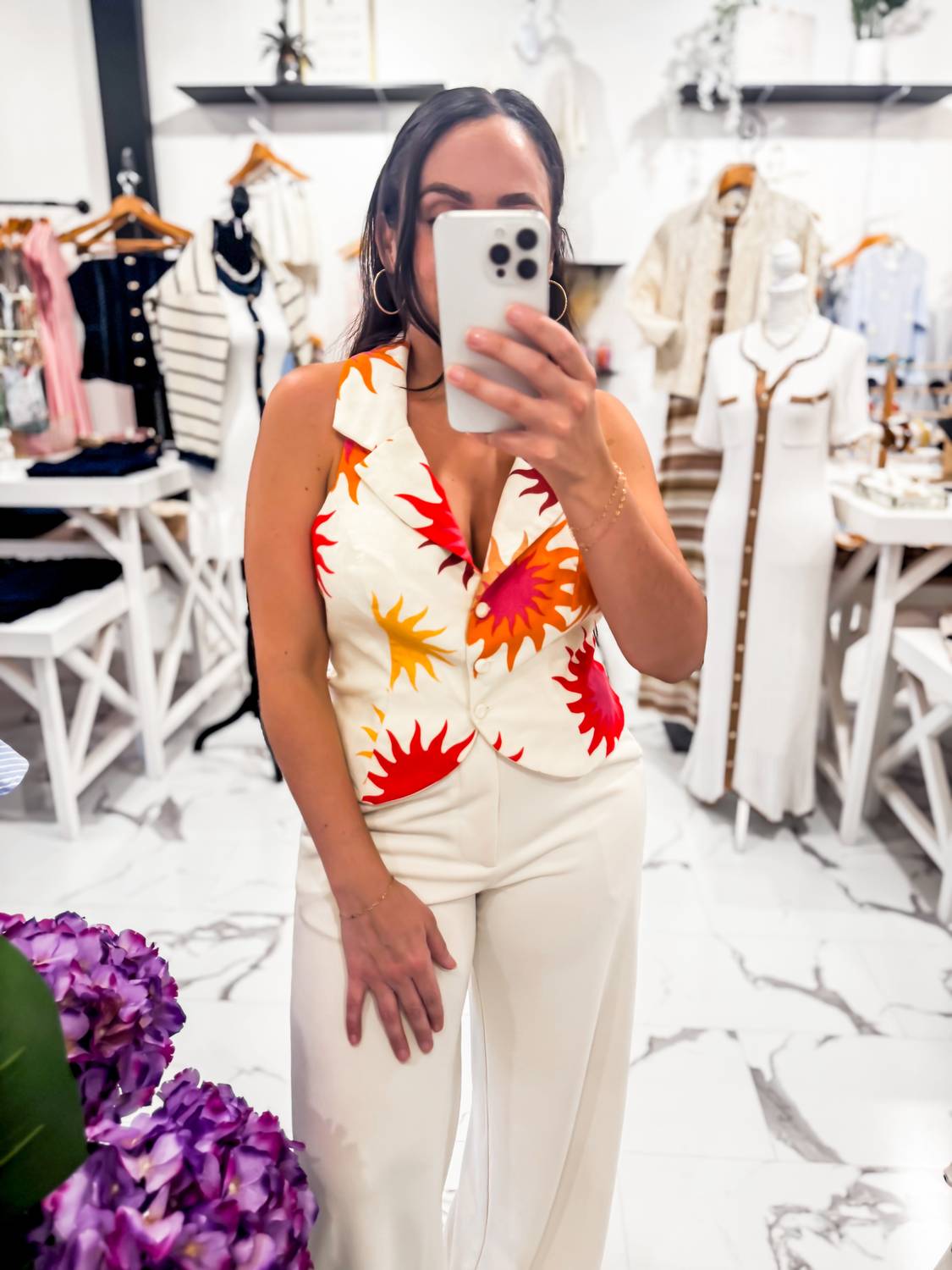 Dress To - Women's Tuscan Sun Print Vest Top