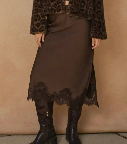 Dress Forum - The Dulce Detail Satin Midi Skirt