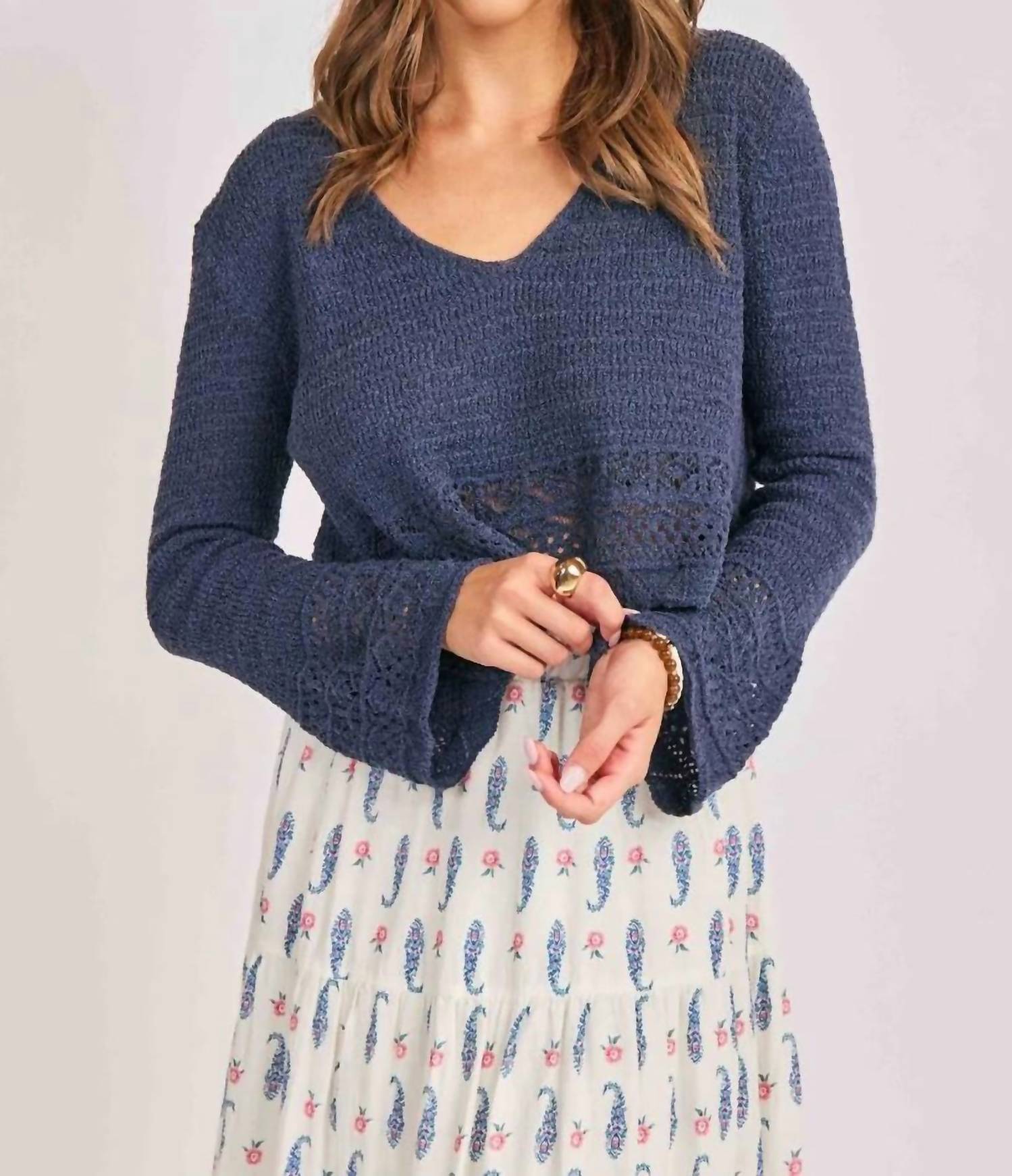 Sadie & Sage - Calico Pullover Sweater