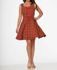 Orchid Bloom - Plaid Swing Dress