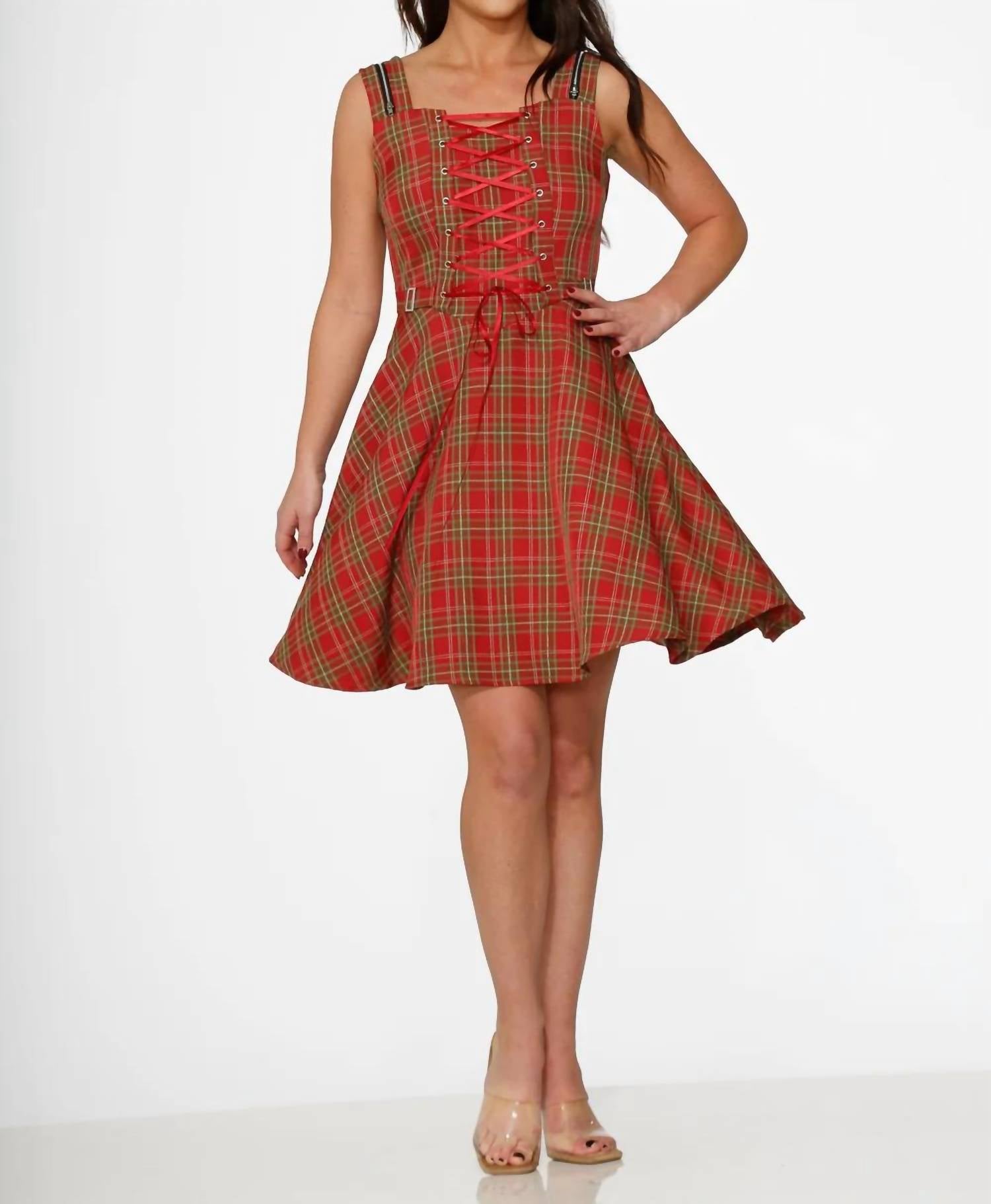 Orchid Bloom - Plaid Swing Dress