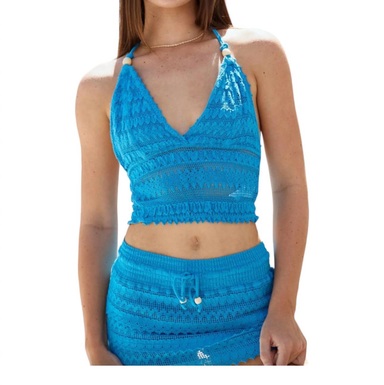 Blanco By Nature - Cosmic Crochet Halter Top