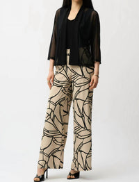 Joseph Ribkoff - Draped Open Front Three-Quarter Sleeves Cover Up