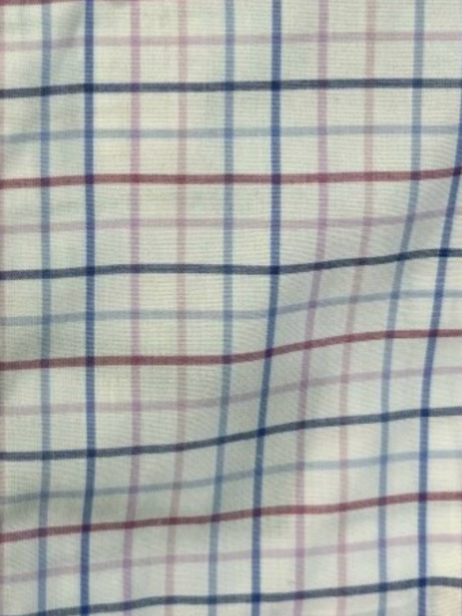 F/X Fusion Men's Long Sleeve Check Shirt in white blue pink - men's shirt