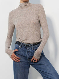 Bobi - Long Sleeve Mock Turtleneck Tee