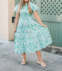 VICTORIA DUNN Hurley Dress in butterfly reverie - women's dress - alternate view