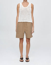 Marle Nova Top in blanc - women's tank top - detail view