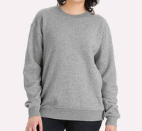 ALTERNATIVE Cozy Fleece Crewneck Sweatshirt Top in heather grey - women's sweater