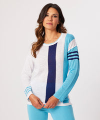 French Kyss - Color Block Scoop Neck Top