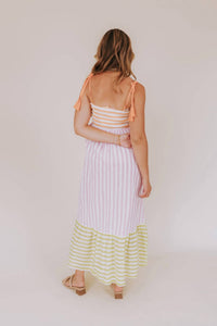 In February Sorbet Splash Maxi Dress in pink - women's dress - alternate view