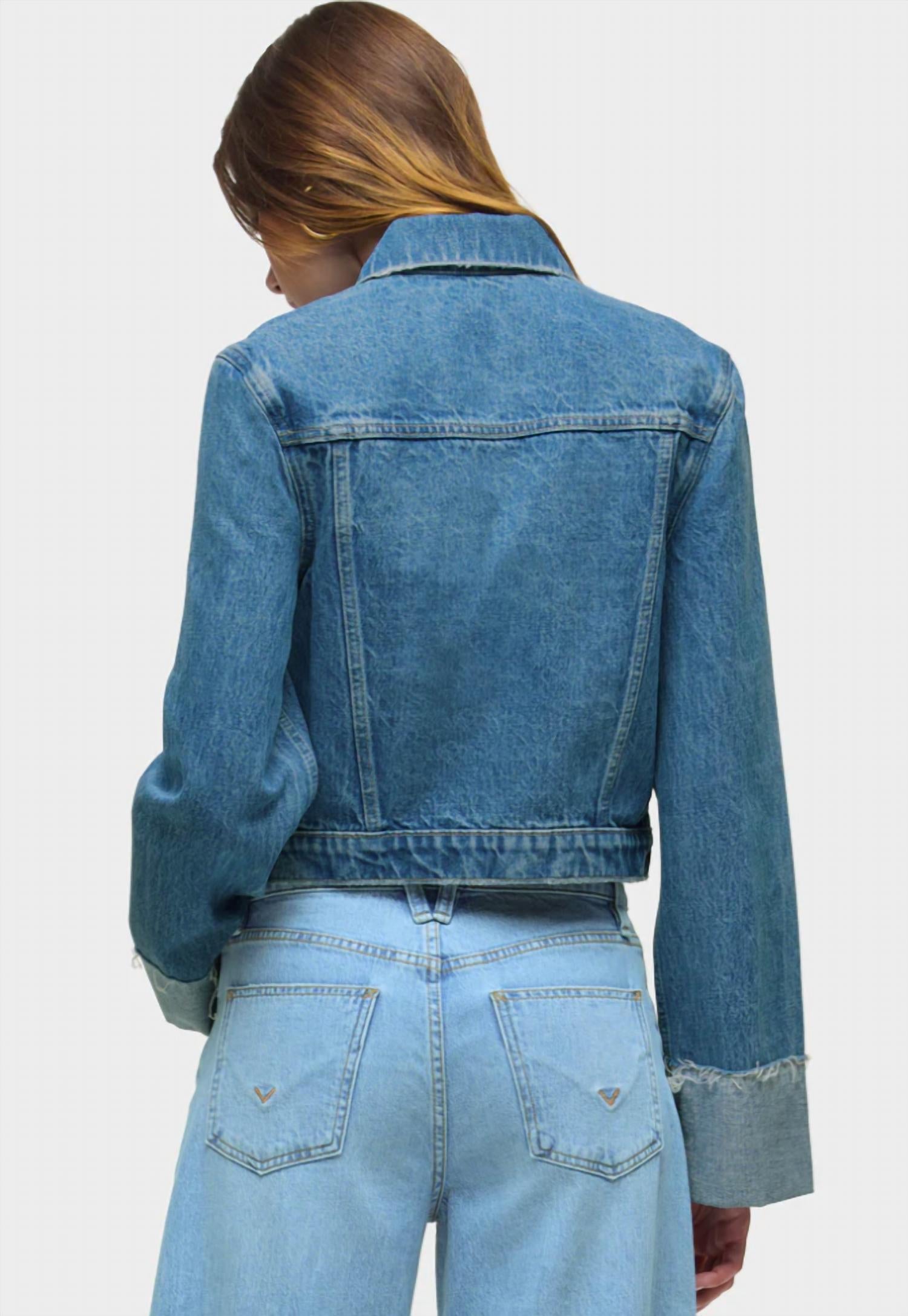 Hudson - Cuffed Crop Denim Jacket