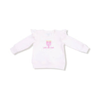 Angel Dear - Kids' Hanukkah Ruffle Shoulder Sweatshirt