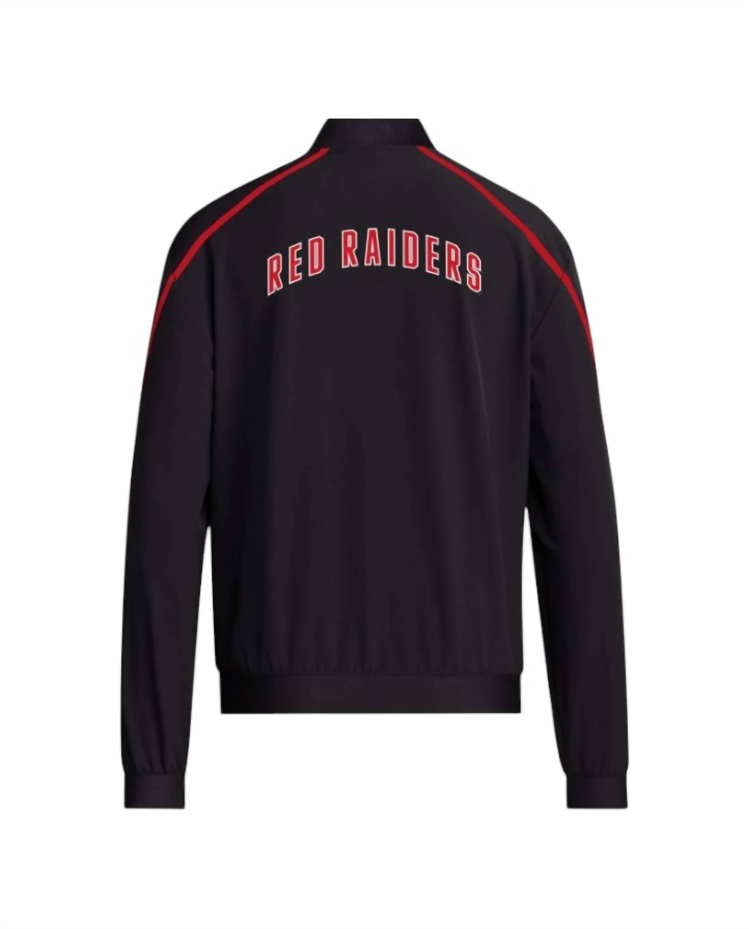 adidas Women's Texas Tech Sideline Athletic Full Zip Woven Jacket in black - women's jacket - detail view