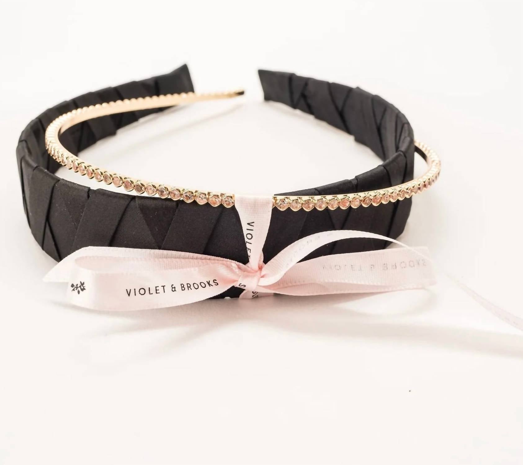 Violet & Brooks - Women's Satin & Crystal Headband
