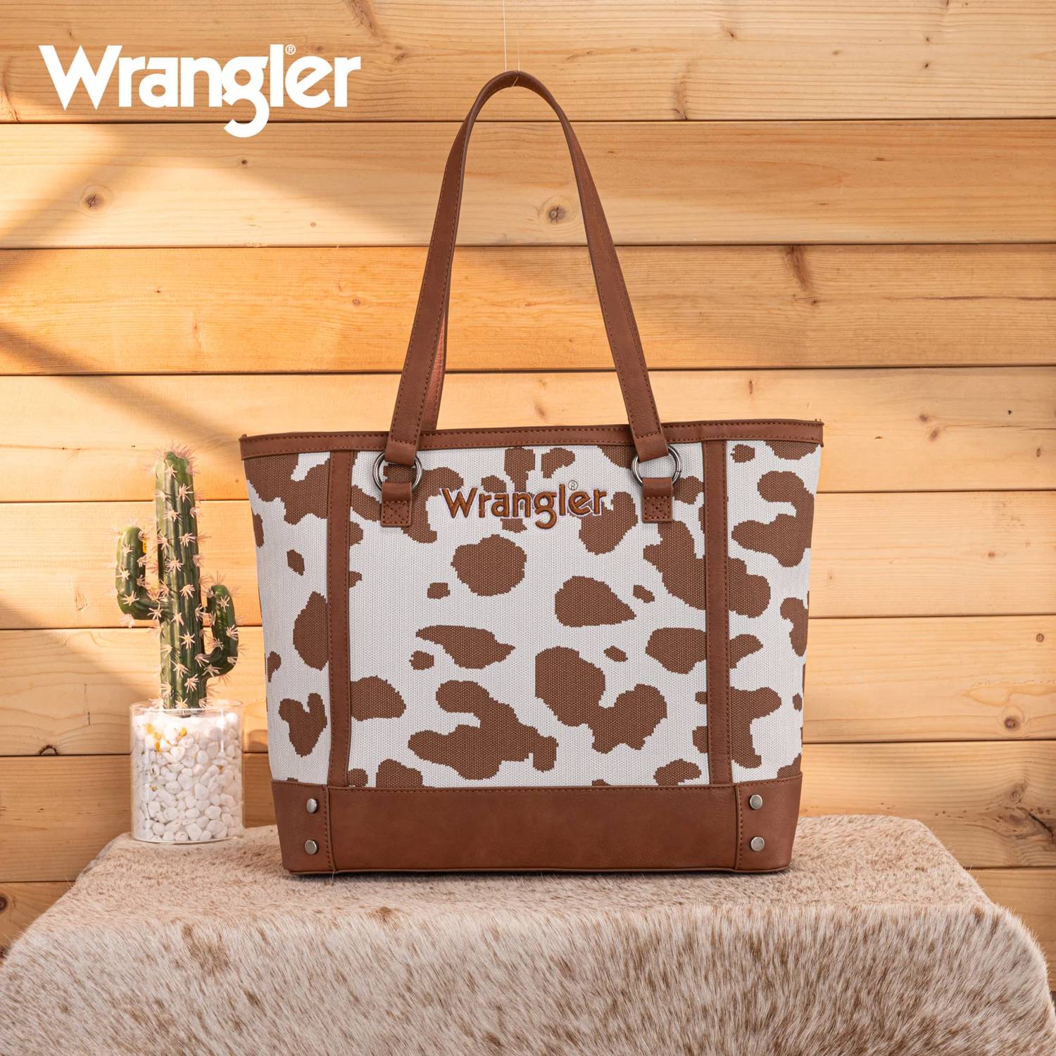 Wrangler - Cow print tote