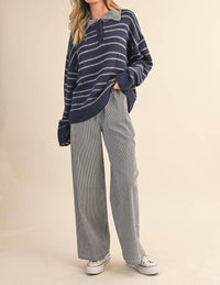 Klesis - Stripe Sweater with Collar