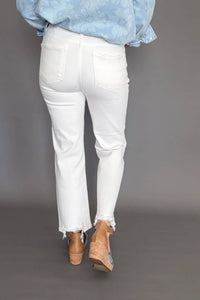 Risen - Tummy Control Elastic Band High Rise Straight Jeans