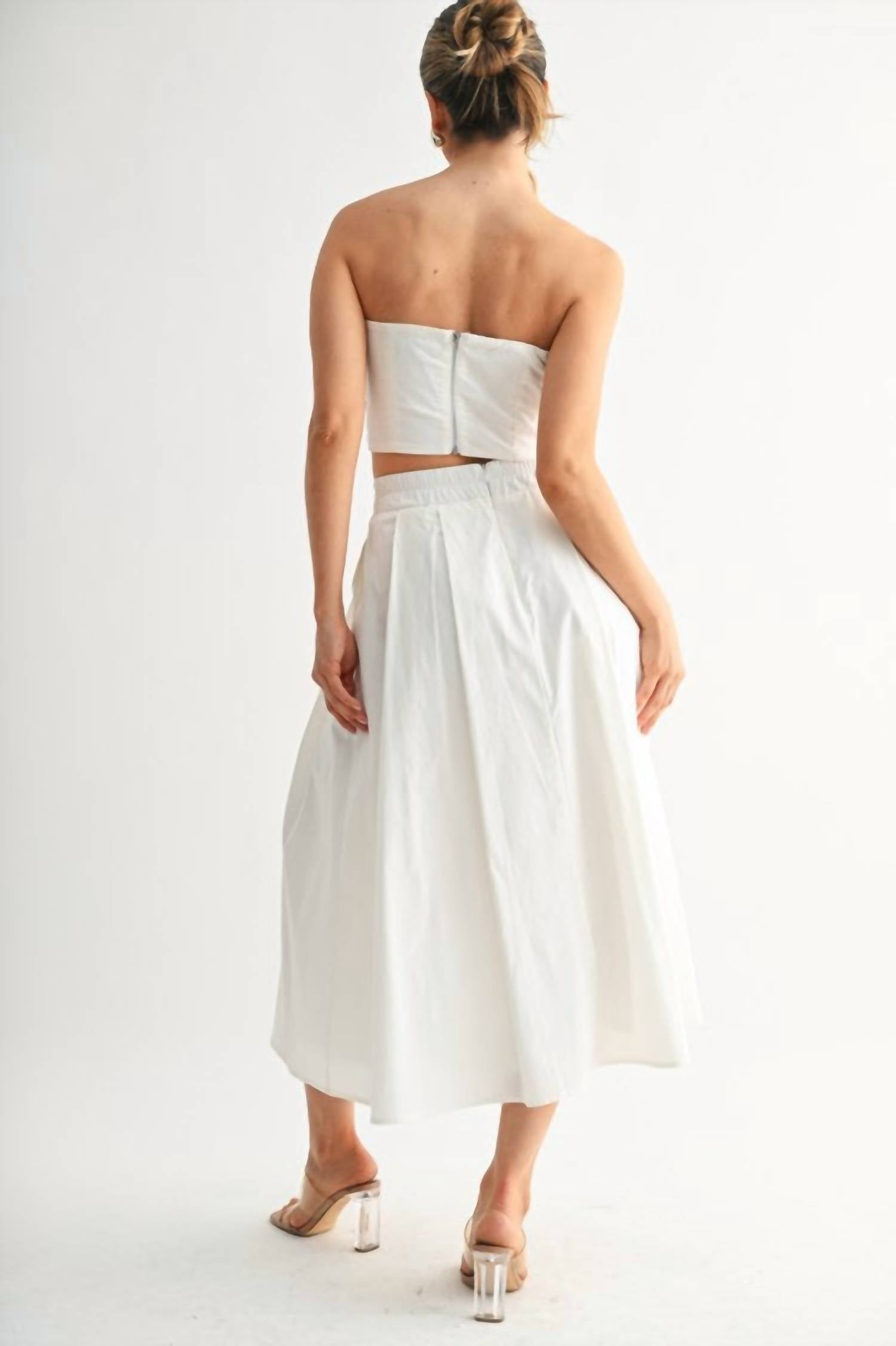Evenuel - Tied Pleat Crop Set