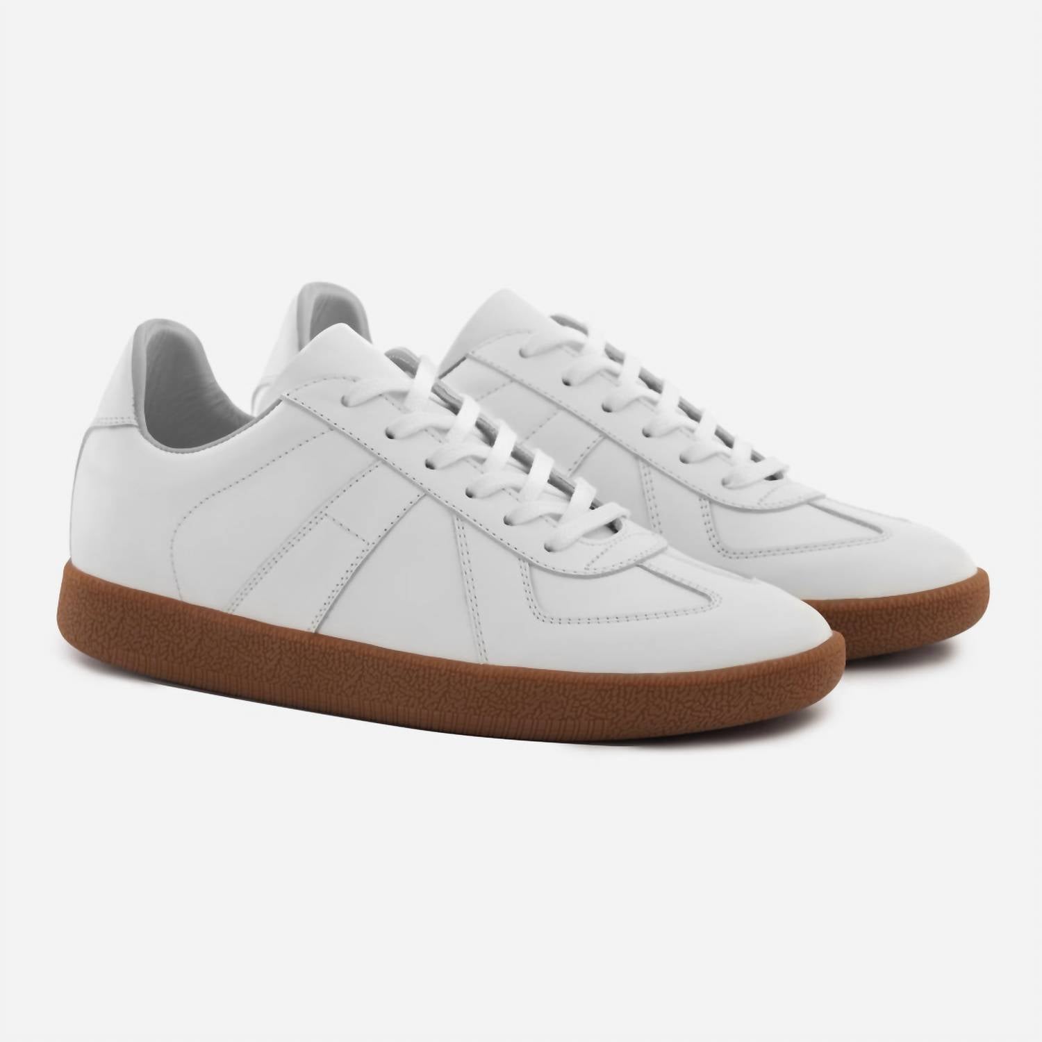 Beckett Simonon Men's Morgen Trainers Shoe in white gum - men's sneaker