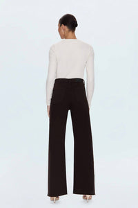 PISTOLA Penny High Rise Wide Leg Jean in mocha 1 - women's jeans - detail view
