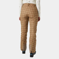 Helly Hansen Women's St. Moritz Insulated Pants 2.0 in warm tan houndstooth pattern - women's pants - alternate view