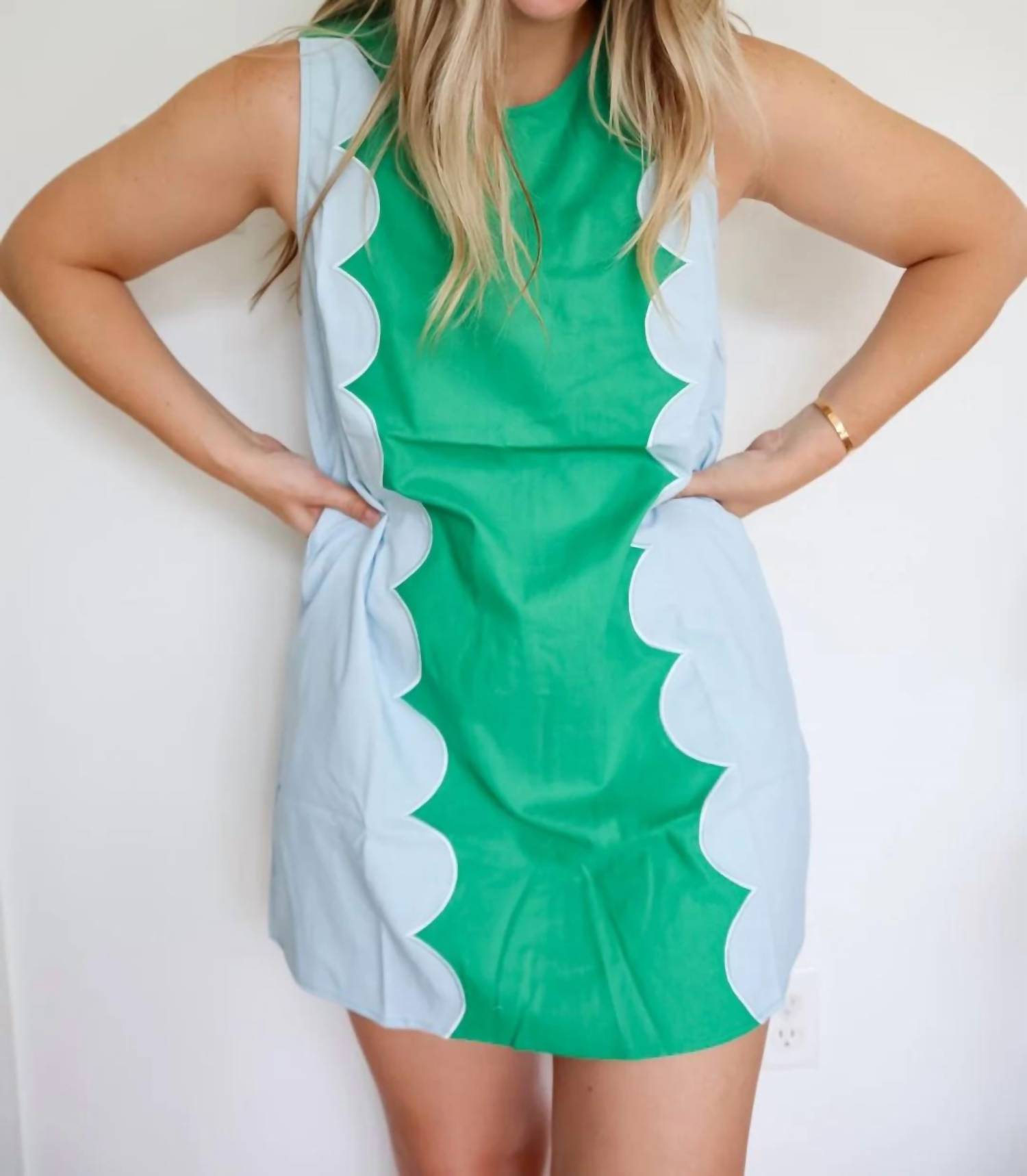 Day + Moon - Women's Gameday Scalloped Sleeveless Dress