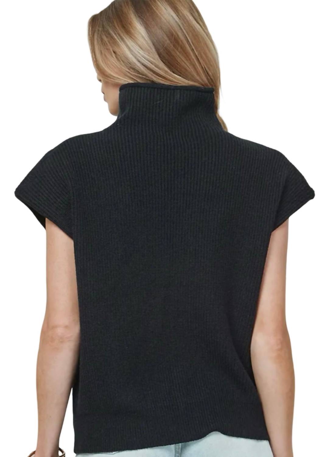 Cezele - Women's Short Sleeve Sweater Top
