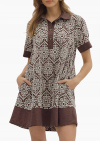 entro Beckett Dress in brown - women's dress