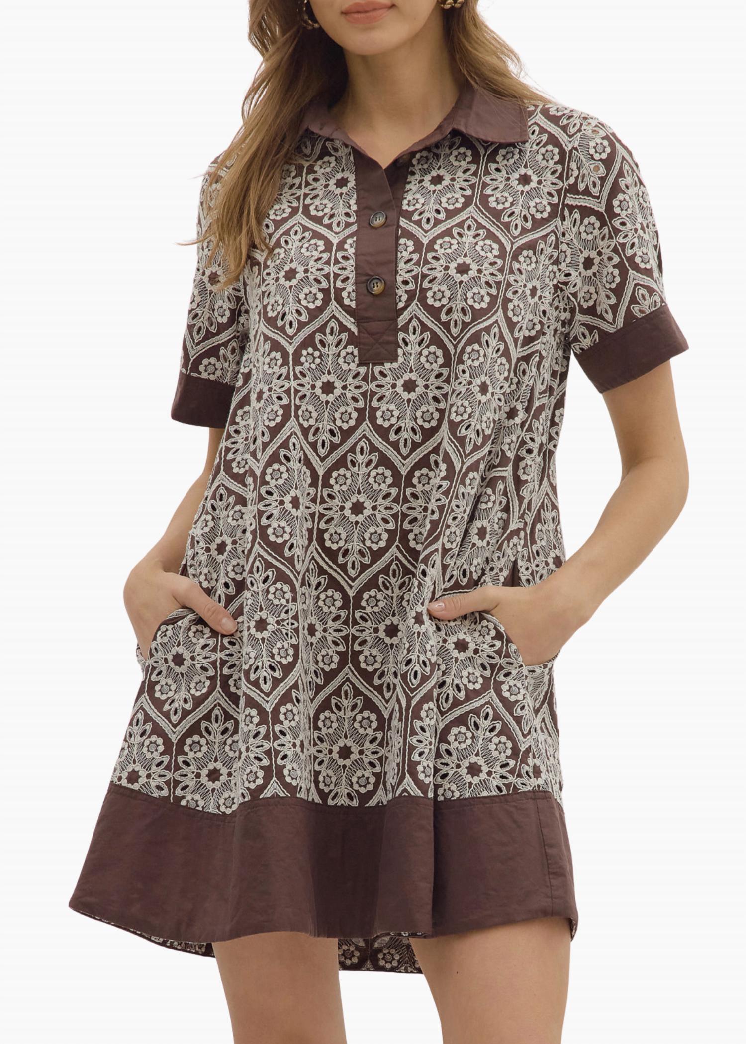 entro Beckett Dress in brown - women's dress