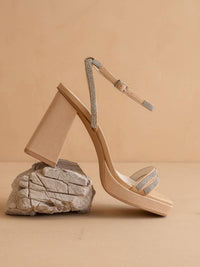 Oasis - Women's Suva Rhinestone And Reptile Print Strappy Heeled Sandal