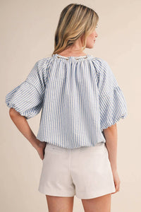 &Merci - Stripe Rope Trim Top