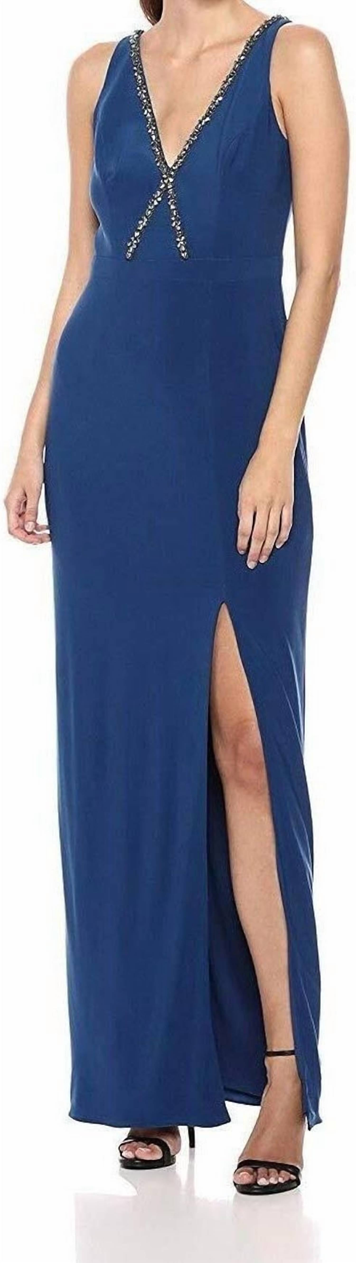 Adrianna Papell - Beaded V Neck Gown